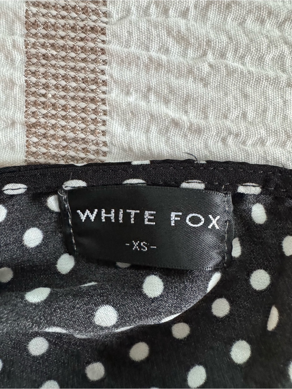 White Fox Boutique Black & White Polka Dot Mini Dress - Picture 3 of 4